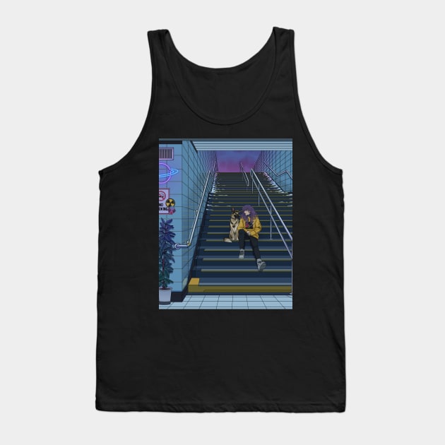 Neon Subway Tank Top by amidstsilence